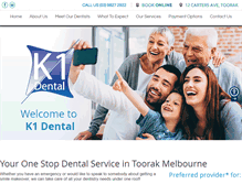 Tablet Screenshot of k1dental.com.au
